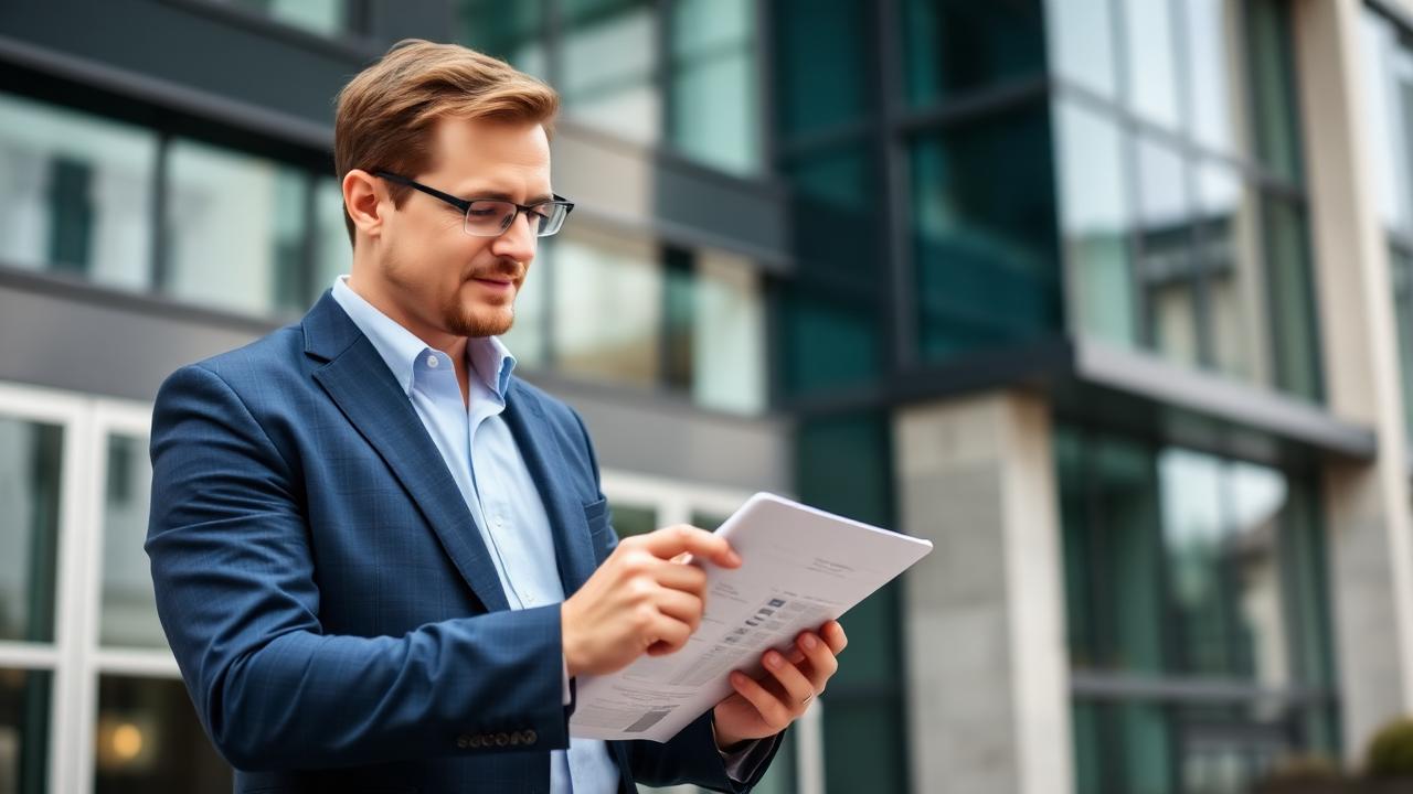 Property manager reviewing a building inspection report in Bellevue
